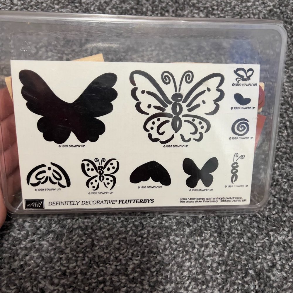Stampin' Up! Flutterbys 9 pc. Unmounted Stamp Set